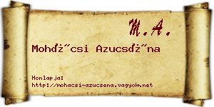 Mohácsi Azucséna névjegykártya